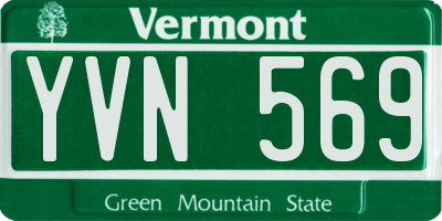 VT license plate YVN569