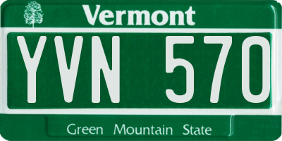 VT license plate YVN570