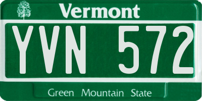 VT license plate YVN572