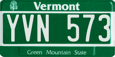 VT license plate YVN573