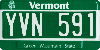 VT license plate YVN591