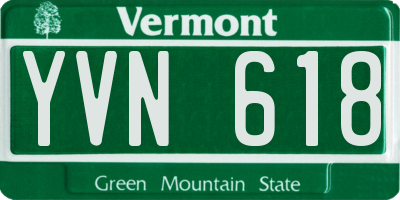 VT license plate YVN618