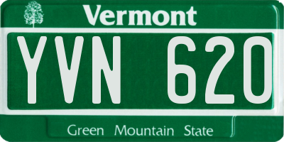 VT license plate YVN620
