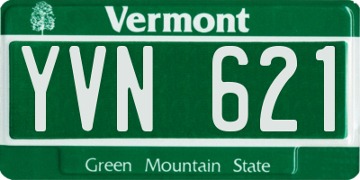 VT license plate YVN621