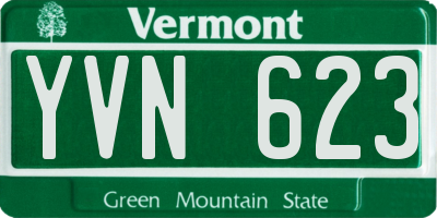 VT license plate YVN623