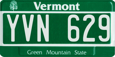 VT license plate YVN629