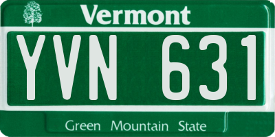 VT license plate YVN631