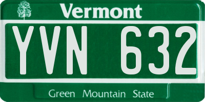 VT license plate YVN632