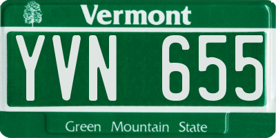 VT license plate YVN655