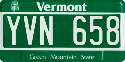 VT license plate YVN658