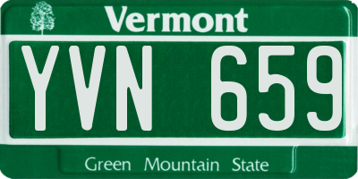 VT license plate YVN659