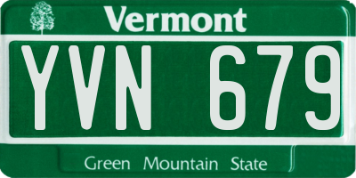 VT license plate YVN679