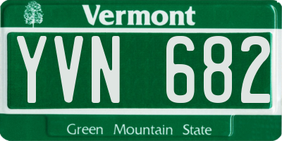 VT license plate YVN682