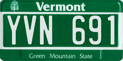 VT license plate YVN691