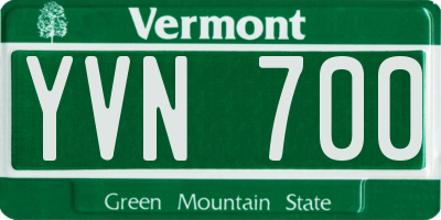 VT license plate YVN700