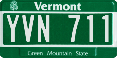 VT license plate YVN711