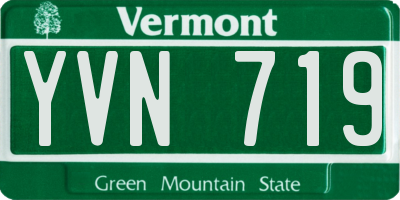 VT license plate YVN719