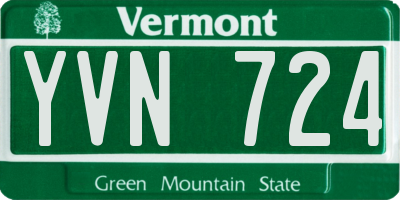 VT license plate YVN724