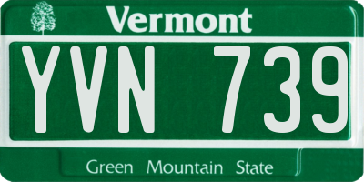 VT license plate YVN739