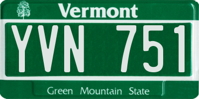 VT license plate YVN751