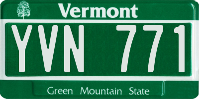 VT license plate YVN771