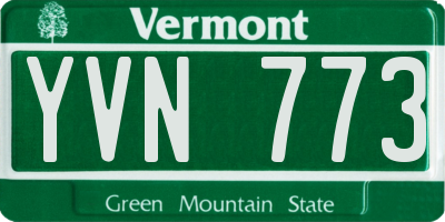 VT license plate YVN773