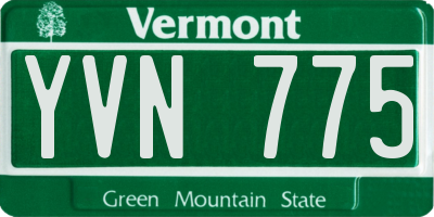 VT license plate YVN775