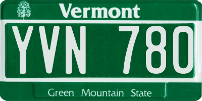 VT license plate YVN780