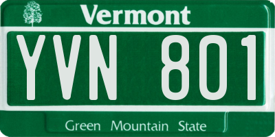 VT license plate YVN801