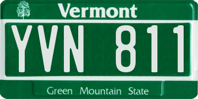 VT license plate YVN811