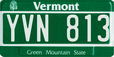 VT license plate YVN813