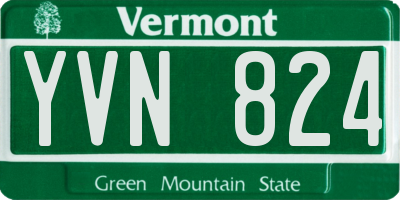 VT license plate YVN824