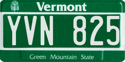 VT license plate YVN825