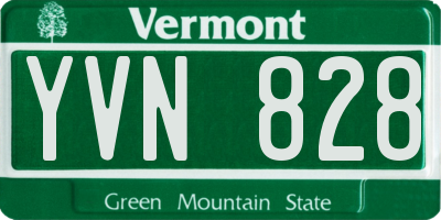 VT license plate YVN828