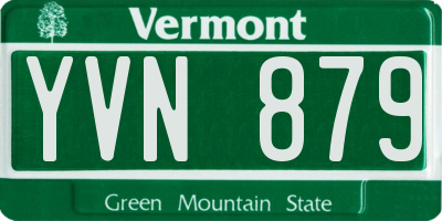 VT license plate YVN879