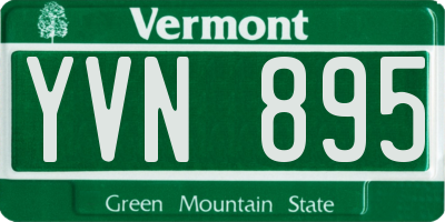 VT license plate YVN895