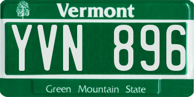 VT license plate YVN896