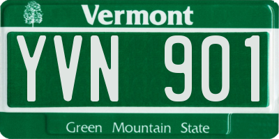 VT license plate YVN901