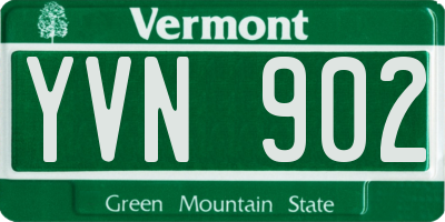 VT license plate YVN902