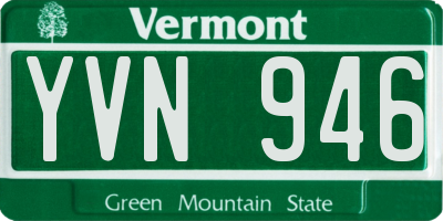 VT license plate YVN946