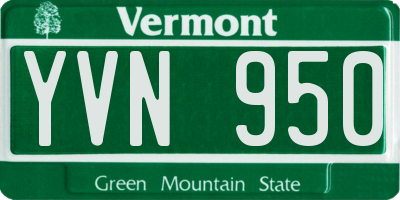 VT license plate YVN950