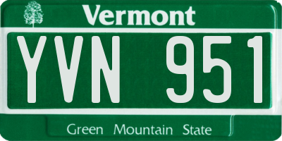 VT license plate YVN951
