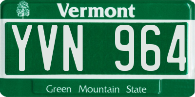VT license plate YVN964