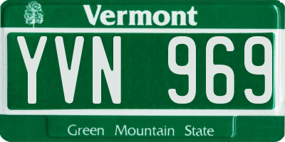 VT license plate YVN969