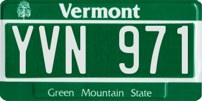 VT license plate YVN971