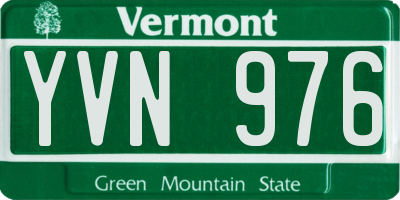 VT license plate YVN976