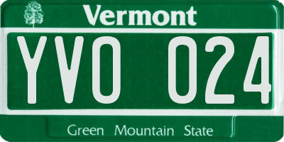 VT license plate YVO024