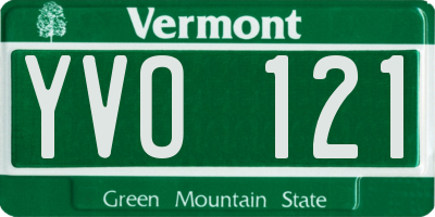 VT license plate YVO121