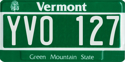 VT license plate YVO127