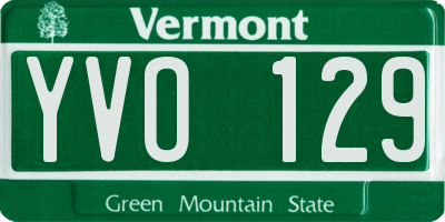 VT license plate YVO129